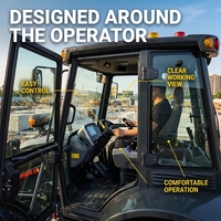 Chargeuse sur pneus 4x4 compacte et polyvalente de haute qualité, chargeuse-pelleteuse robuste avec moteur excellent, prix compétitif pour la construction
