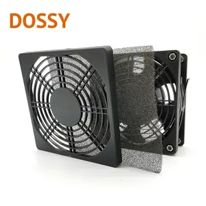 120x120x38mm ventilation cooling fan with FK2120 dust filter and fan grill unit