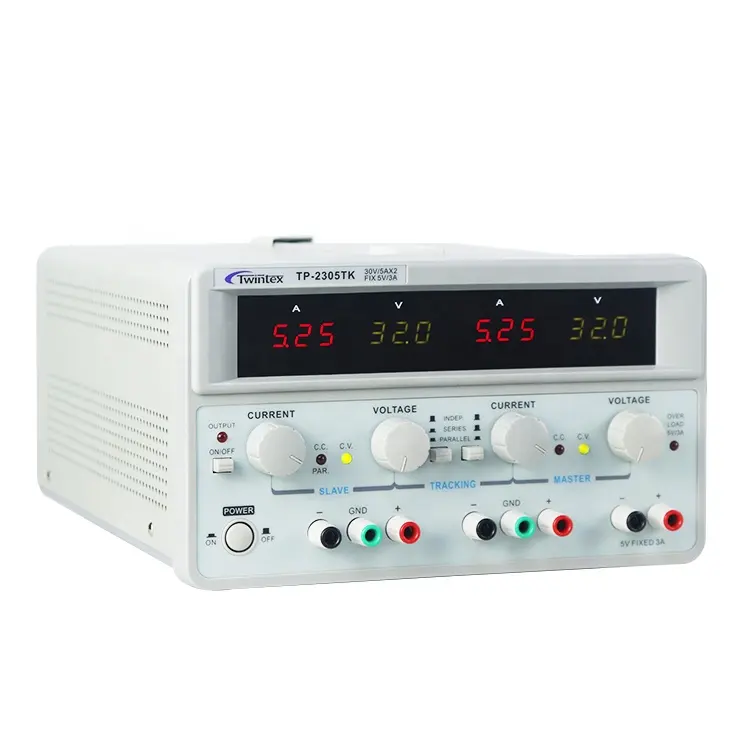 Twintex TP-2305E 300W Laboratorium Linier Simetris Dapat Diatur Variabel Saluran Ganda Catu Daya DC 30V 5A