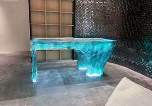 Plateaux de table en résine époxy transparente, comptoirs de bar et îlots de cuisine en résine époxy sur mesure - Product Image 4