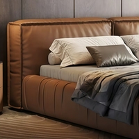 Lit double surdimensionné en forme de bloc de tofu, design froissé, lit moderne en tatami, lit souple pour chambre principale, mobilier de maison