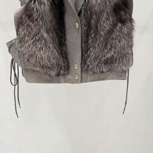 Nouvelle Arrivée <span class=keywords><strong>Pas</strong></span> <span class=keywords><strong>Cher</strong></span> Hiver Manteau De Fourrure De Renard Veste Plus La Taille Femmes Gilet De Fourrure <span class=keywords><strong>Noir</strong></span> - Product Image 5