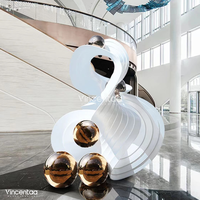 Vincentaa Sculpture en métal spirale décorative personnalisée d'art moderne d'hôtel