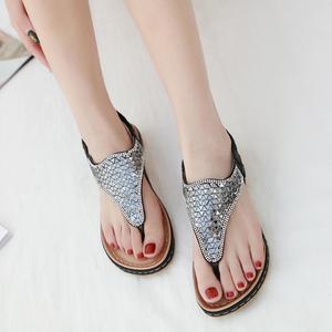Venta caliente verano gran tamaño zapato plano <span class=keywords><strong>de</strong></span> moda Casual <span class=keywords><strong>Mujer</strong></span> Sandalias - Product Image 6