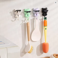 Crochets muraux uniques en plastique en forme d'animaux, mignons et originaux, imperméables, durables, écologiques, pour lunettes de soleil et clés, pour salle de bain