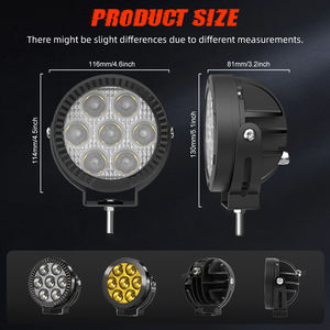 Luces LED Blancas Puras para Motocicleta, Accesorios, Luces de <span class=keywords><strong>Buceo</strong></span> de Haz Concentrado, Lámpara Auxiliar de 4.5 Pulgadas y 72 Vatios con Cubiertas Amarillas, Venta al Por Mayor - Product Image 6