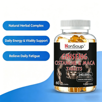 Tabletas Herbales para el Bienestar Masculino, Impulso de Energía Durante Todo el Día, Sin OMG, Uso Oral Diario para el Día a Día Ajetreado, Apoyo Energético