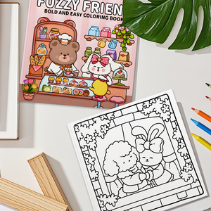 Cuốn Sách Tô Màu keo dễ thương này mạnh dạn và dễ dàng thu thập màu sắc sống động hàng ngày của những người bạn mềm mại, mịn màng - Product Image 4