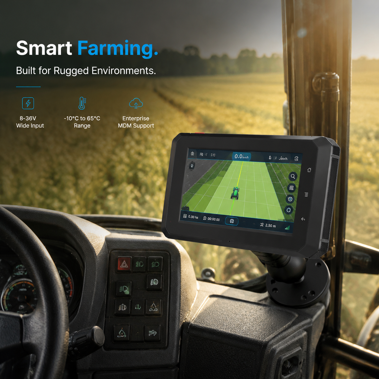 5 Inch <strong>Android</strong> Vehicle Terminal VT-5A Precision Agriculture GPS Guidance GNSS 4G LTE CAN Bus Super Capacitor