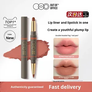 OUTOFOFFICE Crayon à lèvres double embout effet brume <span class=keywords><strong>couleur</strong></span> nude pour remodeler la ligne des lèvres et sublimer le <span class=keywords><strong>teint</strong></span> – Taille standard - Product Image 4