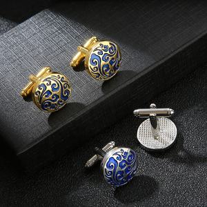 カフリンクス金銀合金カフス広州円形模様ラケットイン輸入品 - Product Image 2