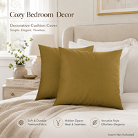 Housse de coussin décorative multicolore OEM ODM, housse de coussin de couleur unie