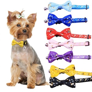 Collar de Gato con Diseño de Luna y Estrella Dorada, con Lazo y Campana, Ajustable, para Gatos y Cachorros - Product Image 2