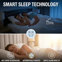 Matelas électrique intelligent avec contrôle par application, housse amovible durable, ultra confort, sommeil profond et paisible, alarme de réveil, chambre à coucher, maison