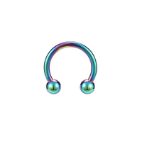 Perhiasan Tindik Hidung Hot Sale, Cincin Hidung Bentuk C Tanpa Tindik, Bahan Stainless Steel Warna Perak Hitam Emas