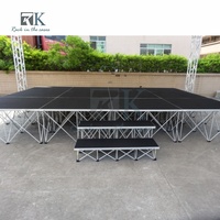 Plateforme de scène pliable en alliage d'aluminium, scène intelligente pliable pour événements et concerts en plein air