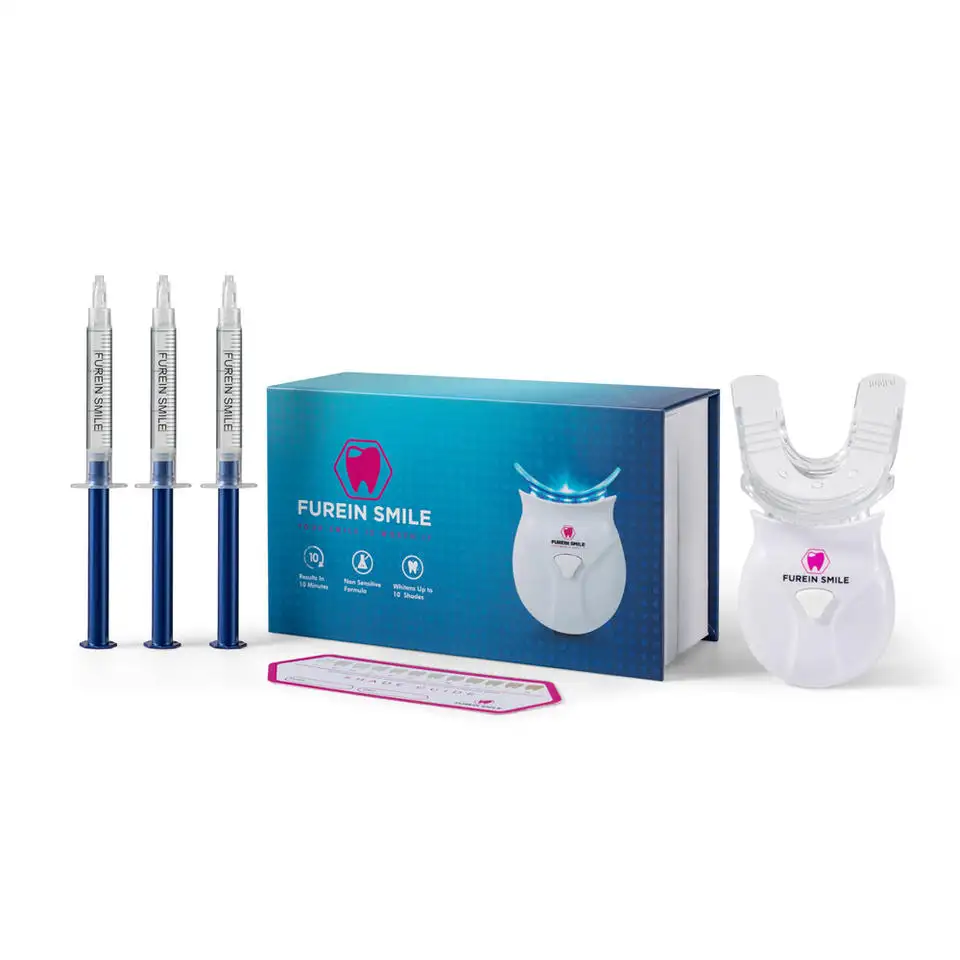 Kit de blanchiment des dents avec lumière LED 10 Min, blanchiment rapide des dents Non sensible avec 3 peroxyde de Carbamide, Gel de blanchiment des dents