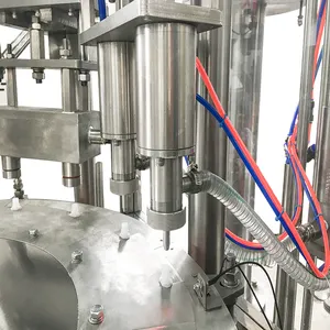 Mesin pengemas cairan Doypack Pouch Spout Pouch otomatis untuk jus susu Jelly air saus dengan sistem CIP