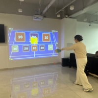 OWAYBOARD FT6+ Jeux sportifs, projection sphérique interactive VR en intérieur, simulateur de football multi-balles pour enfants et adultes