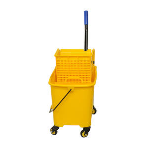 Multifunctional Yellow Plastic Mop Wringer <b>Trolley</b> Anti-Leak Eco-Friendly 30L+ Capacity Janitorial Cleaning Sanitation <b>Tool</b> for - Product Image 3