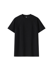 T-shirt da uomo girocollo a maniche corte, basic, tinta unita, casual, in misto poliestere e cotone 250G, lavorato a maglia, vestibilità regolare, ad asciugatura rapida, tinta unita - Product Image 4