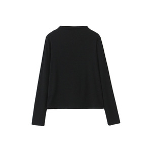 Happy Plus Minimalist H-line High Neck <b>Long</b> <b>Sleeve</b> <b>Top</b> Women Plus Size Solid Color Knitwear Inner Layer <b>Top</b> - Product Image 2