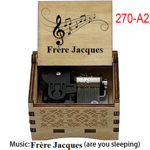 Popular Frere Jacques Wind up Music Box Canción francesa para niños 18 Note Silver Movement Regalo especial para amigo <span class=keywords><strong>Cumpleaños</strong></span> familiar - Product Image 2