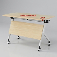 Büro-Klapptisch und -Stuhl-Set, Tragbare Faltbare Möbel mit Rollen, Verstellbarer Besprechungs- und Laptop-Tisch, Anpassbar