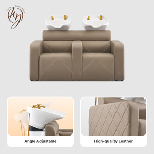 Profesyonel saç salonları SC218 için kase ile ayarlanabilir çift şampuan sandalye - Product Image 2
