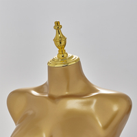 Mannequins Femmes Taille Plus Demi-Corps Sans Tête en Plastique Haut de Gamme Or Argent