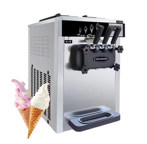 Machine à glace molle trois saveurs 2200W en acier inoxydable, prise UE, neuve, garantie 1 an - Product Image 1
