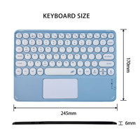Clavier sans fil miniature ultra fin Magic 78 touches avec pavé tactile BT, ambidextre, avec port Type-C pour iPad Pro