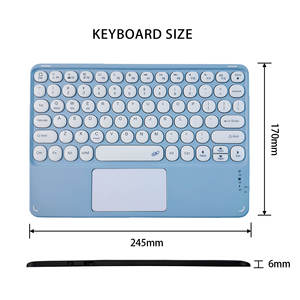 Nuevo <span class=keywords><strong>Teclado</strong></span> Inalámbrico Tasso CK002 de 78 Teclas, Ultra Delgado, Portátil, con Panel Táctil BT, Retroiluminación RGB, Ambidiestro, con Tipo-C para iPad Pro - Product Image 2
