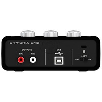 Behringers UMC2 Audiophile 2x2 USB Audio Interface Dengan Midas Mic Preamplifier Sound Card
