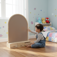 Tableau blanc magnétique en métal personnalisé UCI pour l'éducation des enfants avec tiroir, tableau blanc magnétique pliable