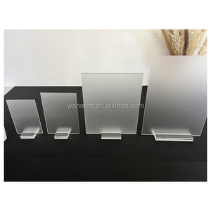 Clear Frosted Acrylic Blanks with Stands White Acrylic Sign Blank Customized Black Acrylic Sign