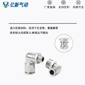 ข้อต่อโลหะแบบข้อศอกเกลียว Pl8 02 ชุบนิกเกิลสำหรับใช้กับท่อลม - Product Image 3