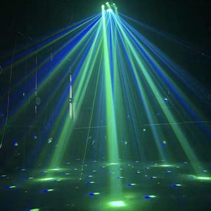 LED Full-color Bee Eye 6-Arm Laser Light Rotating Atmosphere Strobe DMX512 Stage <b>Lighting</b> for KTV <b>Disco</b> Bar Club <b>Party</b> - Product Image 6