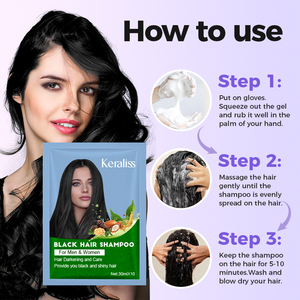 Joynna Silver Grey Sintético Permanente Salon Bio Bubble Hair <span class=keywords><strong>Color</strong></span> Champú para Hombres Black Sachet - Product Image 2