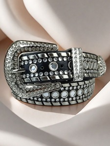 Ceintures de Luxe de Créateur <span class=keywords><strong>BB</strong></span> <span class=keywords><strong>Simon</strong></span> en Diamants Style Western pour Hommes et Femmes, en Cuir Orné de Cristaux et de Strass, Boucle Personnalisée - Product Image 6