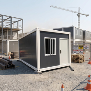 Maison conteneur pliable de 20 pieds, logement modulaire préfabriqué pour camp de travailleurs de la construction, installation rapide - Product Image 1