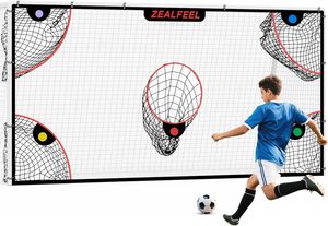 Attrezzatura per Allenamento di Tiro all'Ingrosso, Rete da Calcio Portatile 12x6ft con 5 Zone di Punteggio - Product Image 2