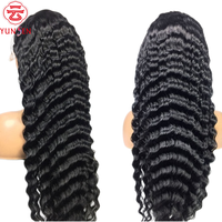 Perruque Lace Front Transparente 13x4 Sans Colle 100% Cheveux Humains Vierges Remy, Bonnet Élastique, Coupe Bob, Ondulations Souples, Tresses Africaines, Compatible DIY, Résistante à la Chaleur
