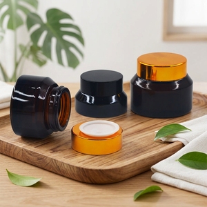 Contenitori Cosmetici di Lusso Marroni per Prodotti di Bellezza e Cura della Pelle, Contenitori con Contagocce e Vasetti per Creme - Product Image 3