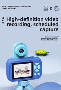 Cámara Infantil con Pantalla de 2.7 Pulgadas y Rotación de 180 Grados °   Lente de visión trasera de 4800W con foto y vídeo de 1080P y trípode para edades de 3 a 6 años - Product Image 6
