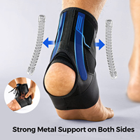 Attelle de cheville avec soutien métallique maximal pour hommes et femmes, soutien de compression pour la cheville entorse, fasciite plantaire