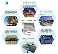 Projecteurs LED feux marins 100w 300w 500w IP68 Lumière de pêche sous-marine Aquaculture Anti Corrosion Flood boat Light