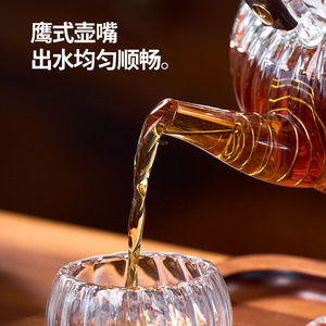 Glass Teapot With Lid Round Shape Heat Resistant <b>Camping</b> <b>Kettle</b> Household Tea Brewing Utensil 2025 New Model - Product Image 4