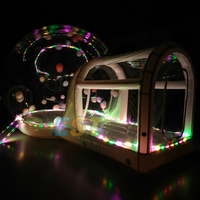Maison à bulles commerciale, tente à bulles gonflable, maison à bulles gonflable avec fond rebondissant et lumières LED