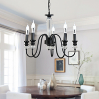 Nouveau Lustre en Cristal de Style Français de Luxe, Suspension en Fer Forgé pour Salon et Salle à Manger